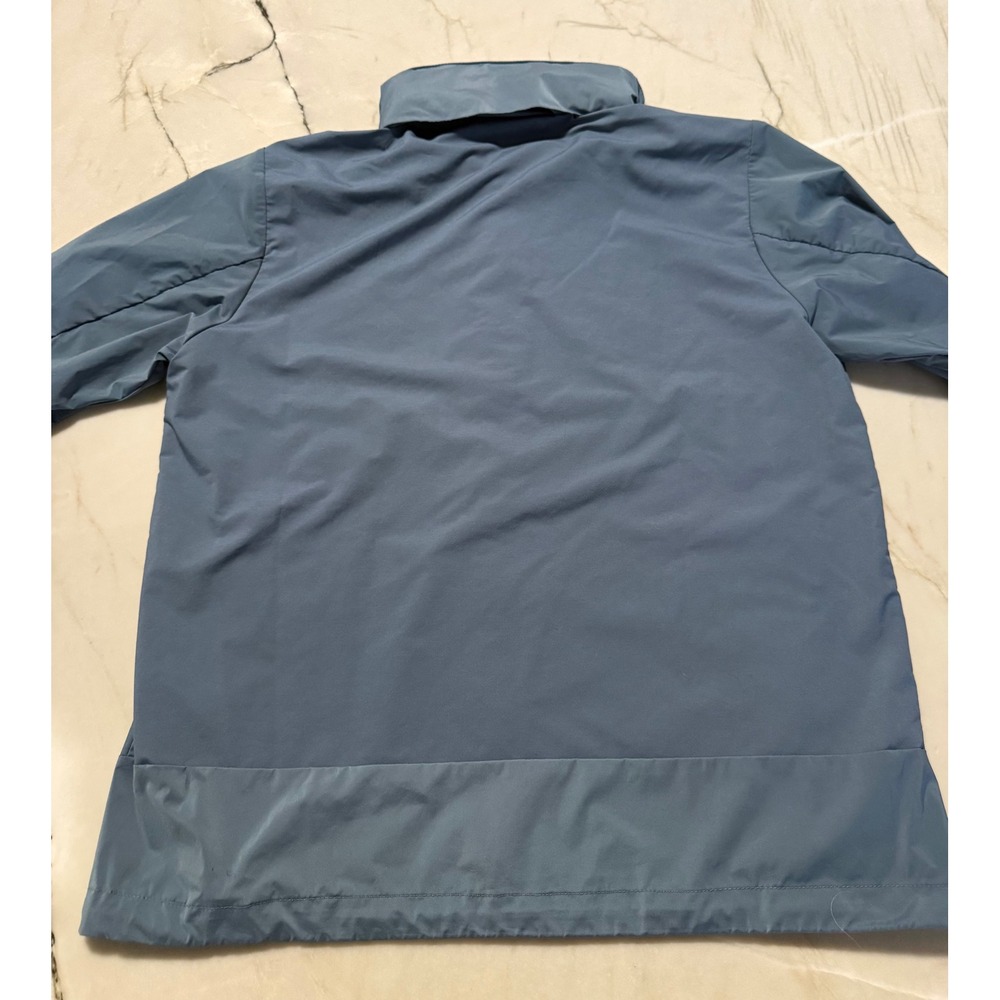 Columbia Mens Hooded Windbreaker Jacket Slate Blue Full Zip Lightweight M - Picture 12 of 12